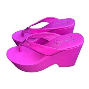 Jessica Simpson Vibrant Pink Platform Sandals
